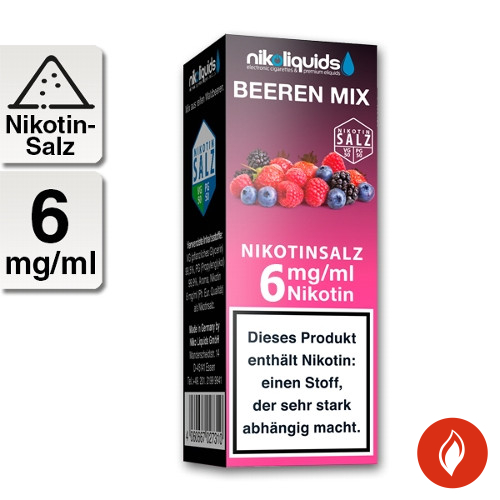 E-Liquid Nikotinsalz Nikoliquids Beeren Mix 6 mg