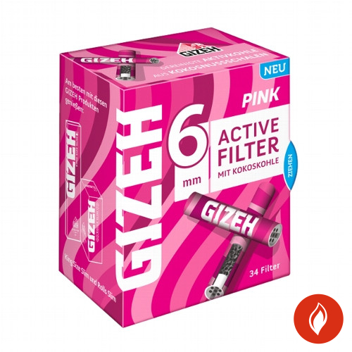 Gizeh All Pink Aktiv Filter 6mm Packung