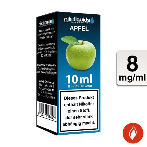 E-Liquid Nikoliquids Apfel 8 mg 70 Pg/30 Vg
