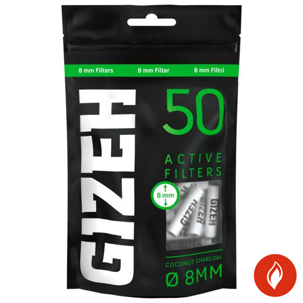 Gizeh Black Active Filter 8mm Beutel