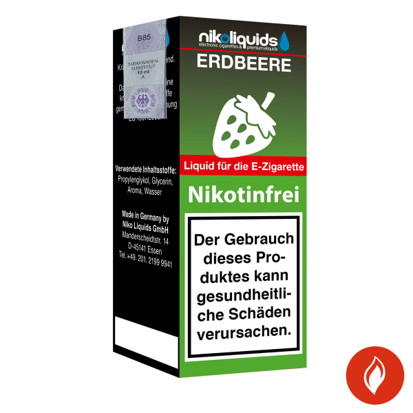 E-Liquid Nikoliquids Erdbeere 0 mg 70 Pg/30 Vg