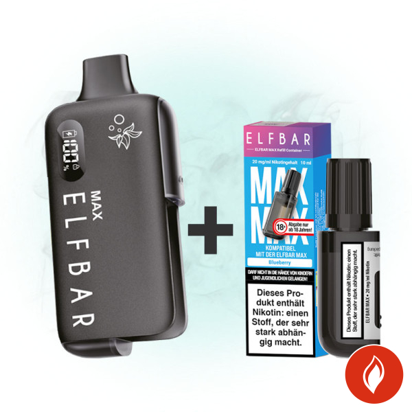 Elfbar Max Device Black + Blueberry Pod