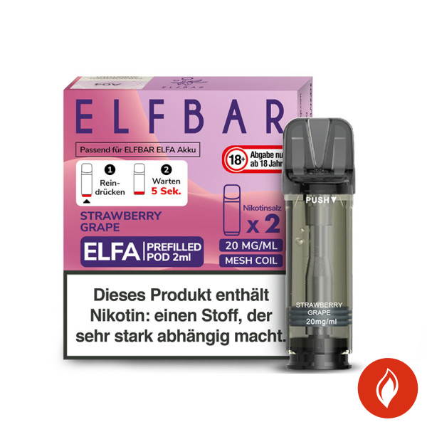 Elfbar Elfa Pods Strawberry Grape - 20mg Nikotin