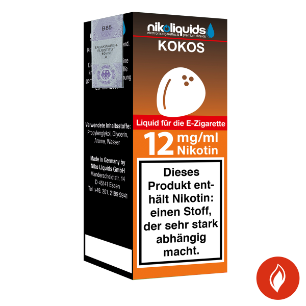 E-Liquid Nikoliquids Kokos 12 mg 70 Pg 30 Vg