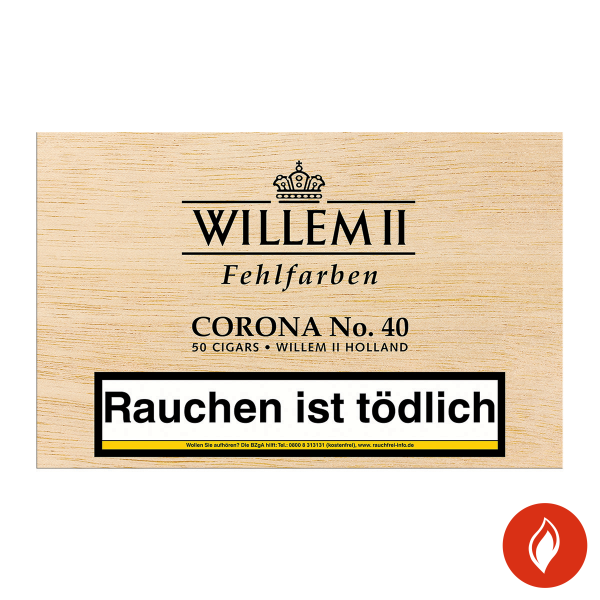 Willem II Fehlfarben Corona Zigarren 50er Kiste