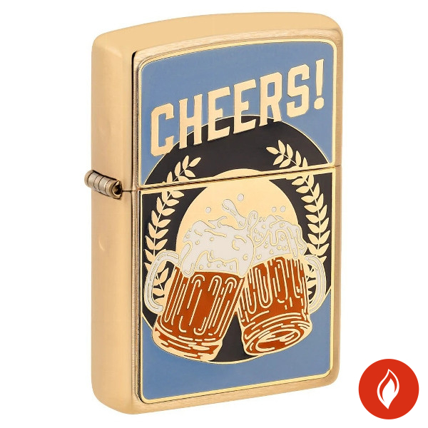 Zippo Messing gebürstet Beer Logo