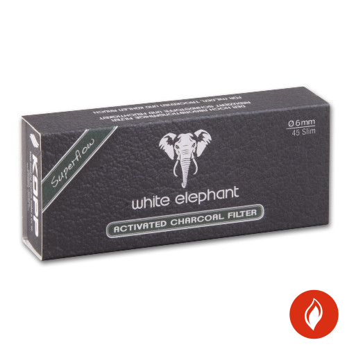 Pfeifenfilter Aktivkohle White Elephant 6mm Packung