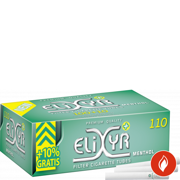 Elixyr Menthol Filterhülsen+ 110 Stück Packung