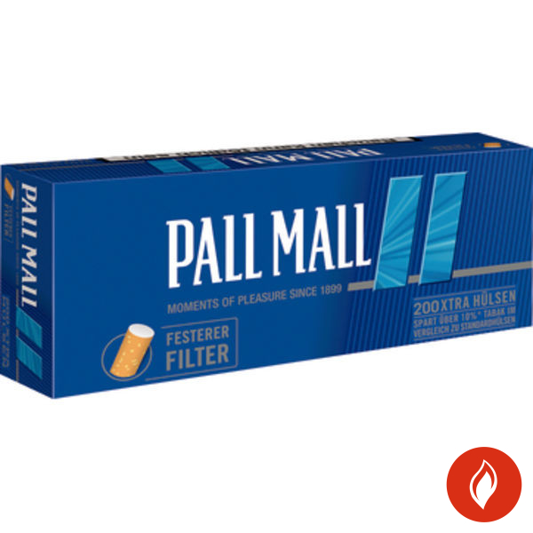Pall Mall Blau Xtra Filterhülsen 200 Stück Packung reduziert
