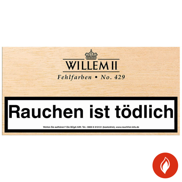 Willem II Fehlfarben 429 Sumatra Zigarillos Kiste