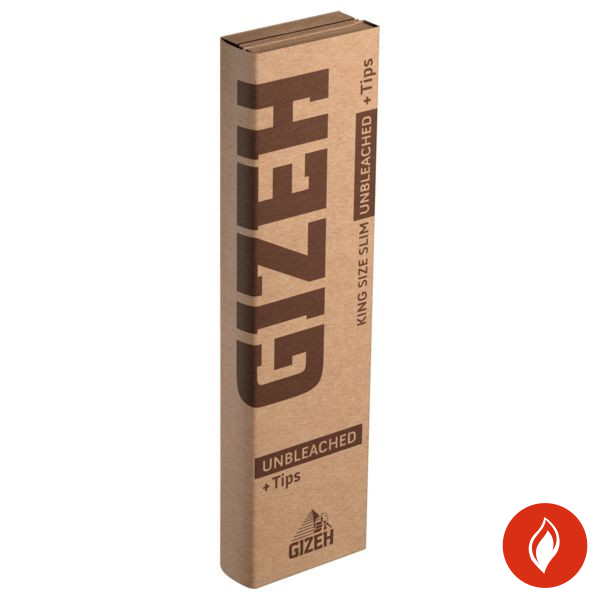Gizeh Unbleached King Size Slim + Tips Zigarettenpapier