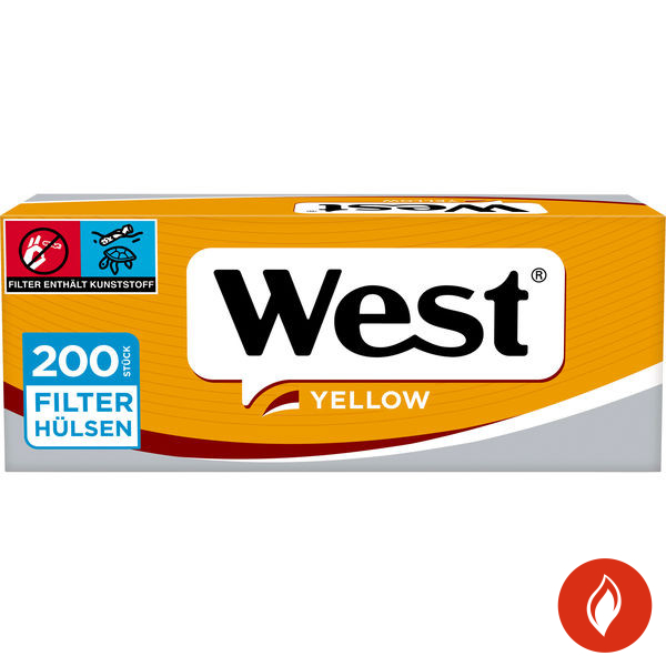 West Yellow King Size Filterhülsen Packung