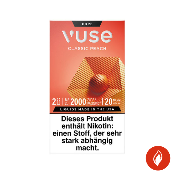 Vuse Classic Peach 20mg Prefilled Pods Front