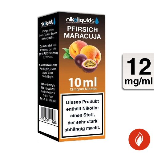 E-Liquid Nikoliquids Pfirsich-Maracuja 12 mg 70 Pg 30 Vg