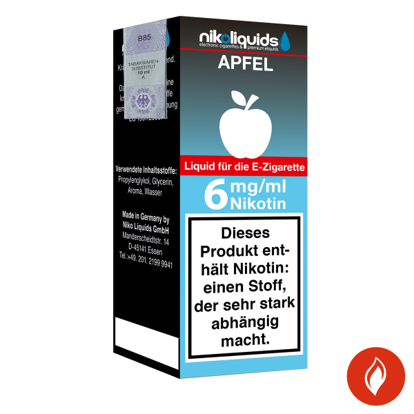 E-Liquid Nikoliquids Apfel 6 mg 70 Pg/30 Vg