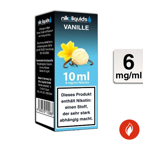 E-Liquid Nikoliquids Vanille 6 mg 70 Pg 30 Vg