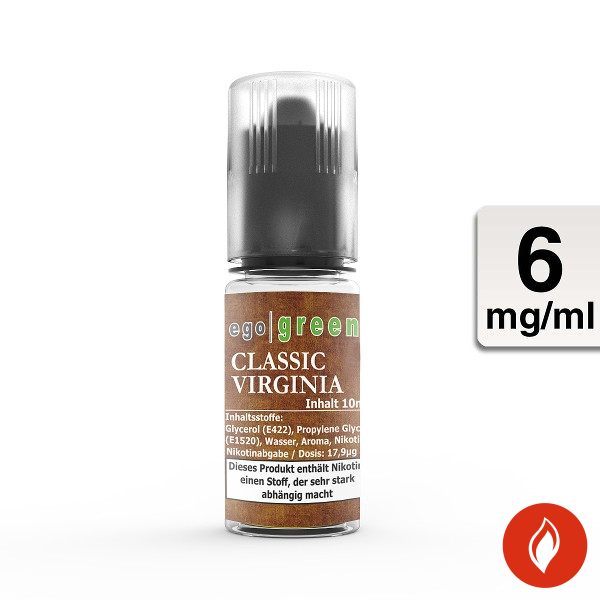 E-Liquid Ego Green Classic Virginia Tobacco 6 mg
