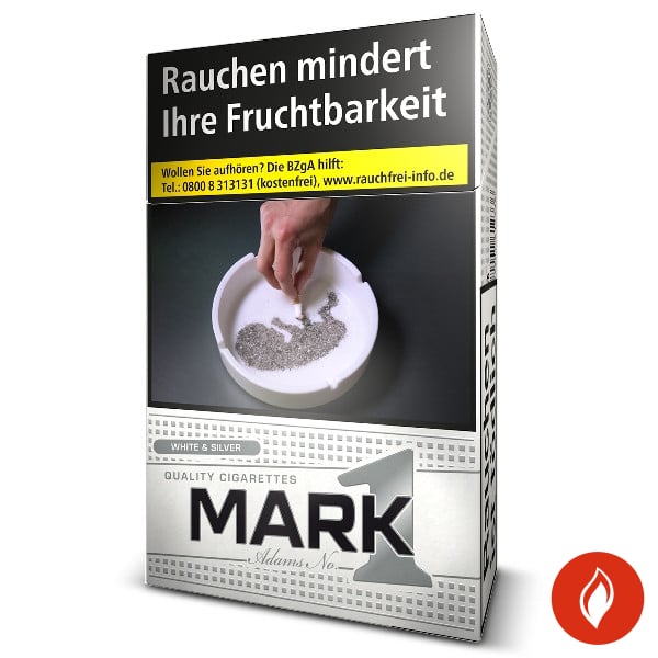 Mark Adams No. 1 White & Silver Original Pack Zigaretten