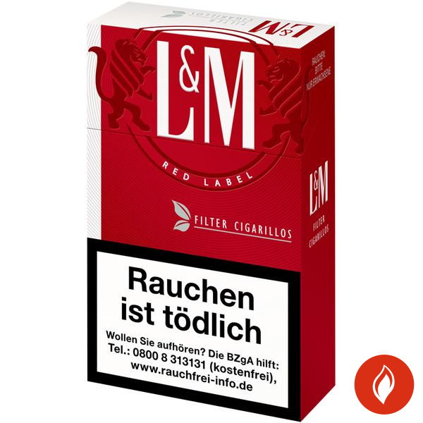 L&M Zigarillos Naturdeckblatt Red Original Pack Stange