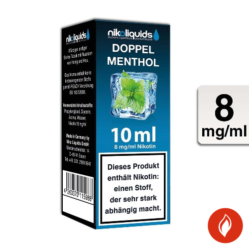 E-Liquid Nikoliquids Doppel Menthol 8 mg 70 Pg/30 Vg
