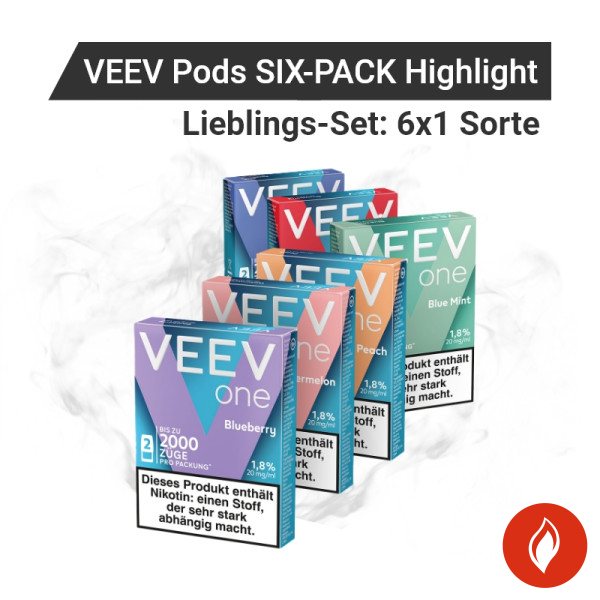 VEEV Pods Six-Pack Highlight - Lieblings-Set