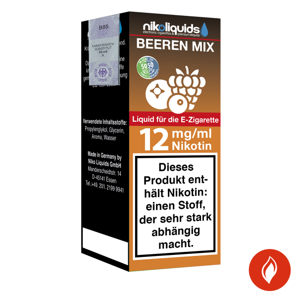 E-Liquid Nikoliquids Beeren Mix 12 mg 50 Pg/50 Vg