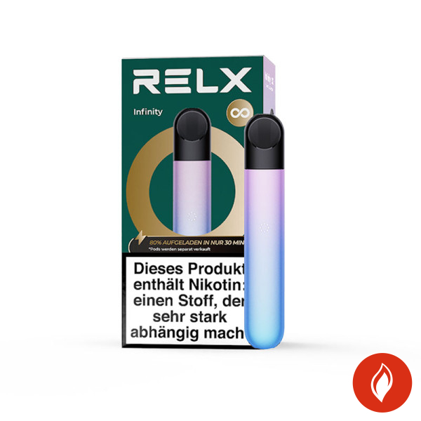 RELX Infinity Sky Blush E-Zigarette mit Packung