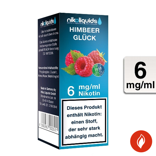 E-Liquid NIKOLIQUIDS Himbeerglück 6 mg