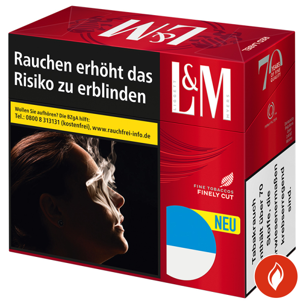 L&M Red 9XL Zigaretten Einzelschachtel