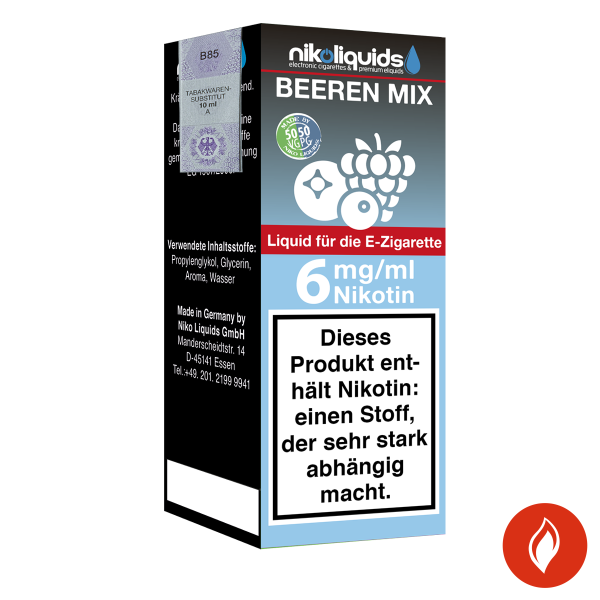 E-Liquid Nikoliquids Beeren Mix 6 mg 50 Pg/50 Vg