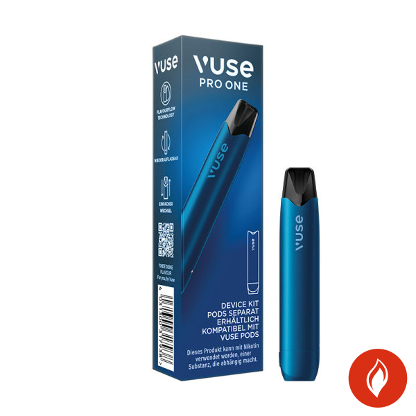 Vuse Pro One Device Pen Blue E-Zigarette Side + Gerät