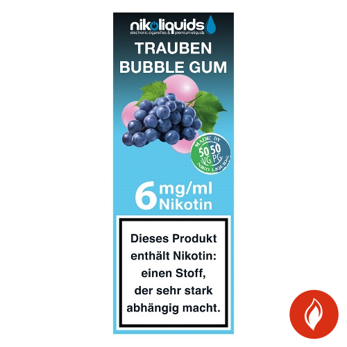 Nikoliquid Traube Bubble Gum 6 mg E-Liquid