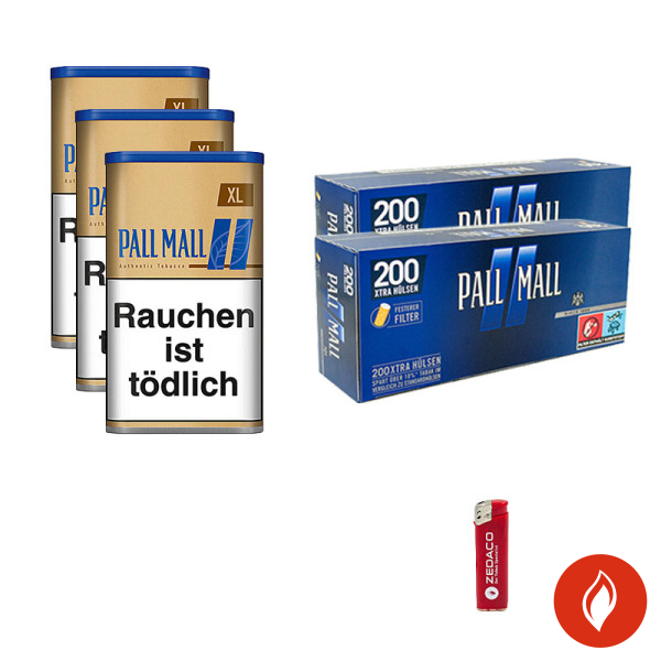 Pall Mall Volumentabak Authentic Blue XL Dose Aktion Small Pall Mall Blau