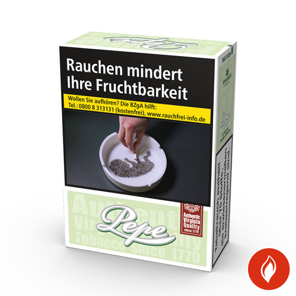 Pepe Bright Green Maxi Pack Zigaretten Schachtel