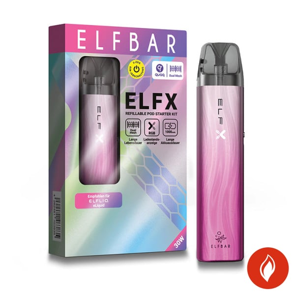 Elfbar Elfx Silber-Pink E-Zigarette