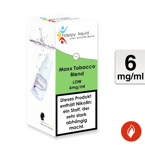E-Liquid Happy Liquids Maxx Tobacco Blend 6 mg