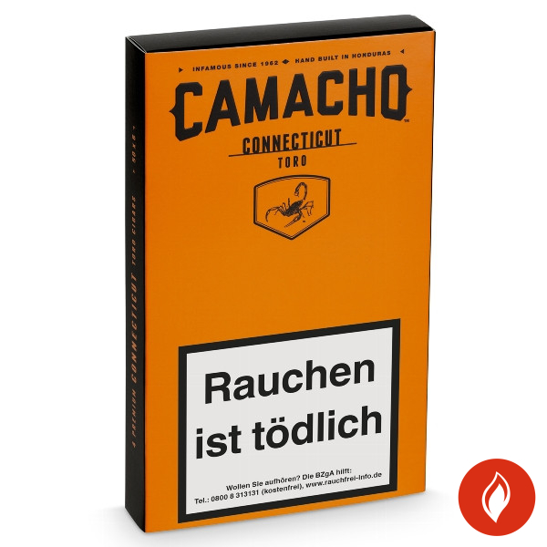 Camacho Connecticut Toro Zigarren Schachtel