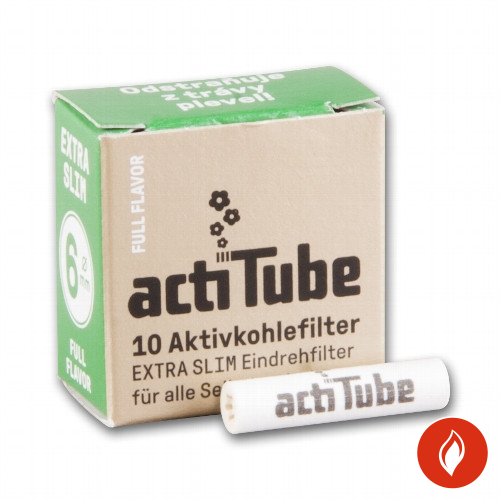 ActiTube Extra Slim 6 mm Aktivkohlefilter Packung