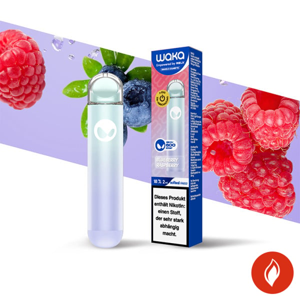 Waka SoReal Blueberry Raspberry 18mg Einweg E-Zigarette