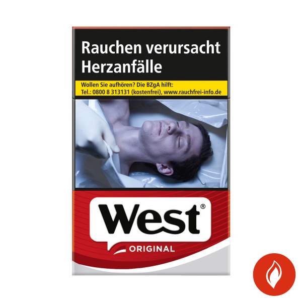 West Red OP Zigaretten Einzelschachtel