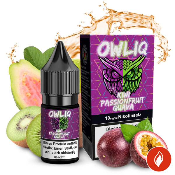 Owliq Kiwi Passionfruit Guava 10mg Nikotinsalz Liquid