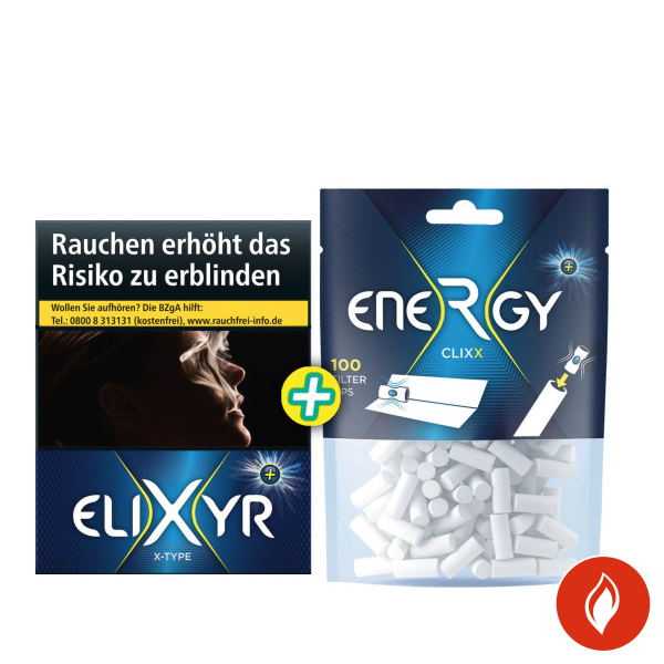 Elixyr+ X-Type Zigaretten + Energy+ CLIXX Filter Tips
