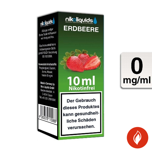 E-Liquid Nikoliquids Erdbeere 0 mg 70 Pg/30 Vg