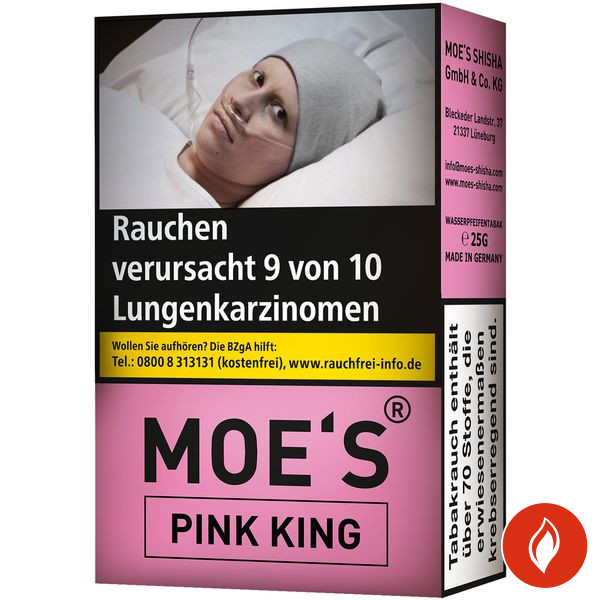 Moes Pink King Wasserpfeifentabak Schachtel