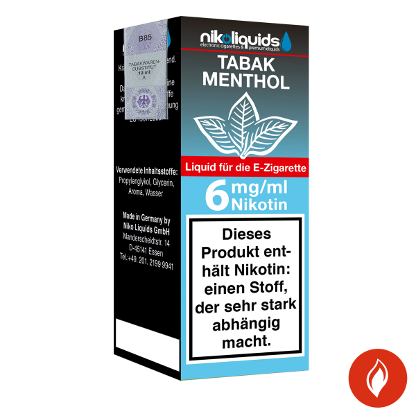 E-Liquid NIKOLIQUIDS Tabak Menthol 6 mg