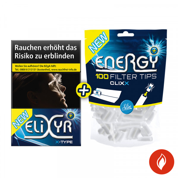 Elixyr+ X-Type Zigaretten + Energy+ CLIXX Filter Tips