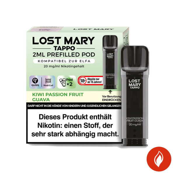 Lost Mary Tappo Kiwi Passionfruit Guava 20mg Prefilled Pods