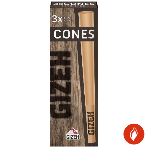 Gizeh Brown Cones Tips Packung