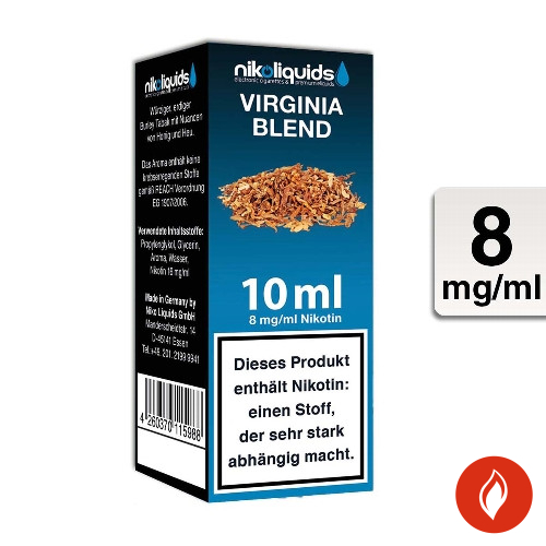 E-Liquid Nikoliquids Virginia Blend 8 mg 70 Pg/30 Vg