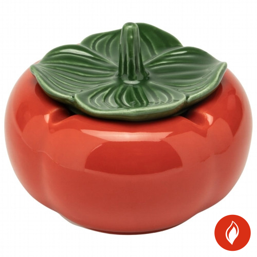 Windaschenbecher Keramik Tomate mit Deckel